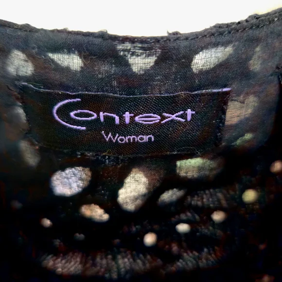 18W Black Eyelet Top - Picture 2 of 5